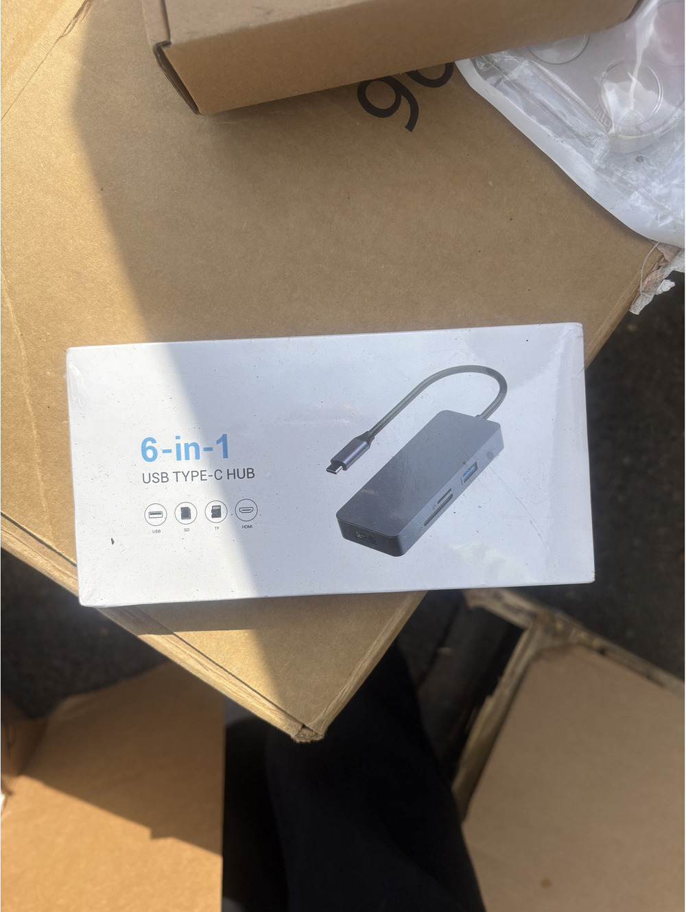 6-in-1 USB Type-C Hub Multiport Adapter HDMI USB SD TF PD New
